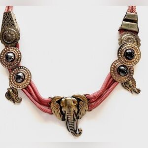 Vintage Elephant Safari Concho Belt – Medium - Large